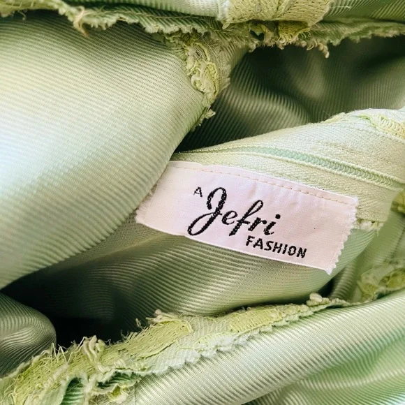 Vintage 60s Women’s 2 Piece Green Lace Dress Matching Cropped Jacket Size S/M - Picture 14 of 14